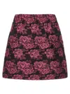 Ganni Mini Skirt In Floral Jacquard