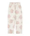 Ganni Flower Jeans In Neutral