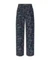 Ganni Floral-pattern Jeans In Blue