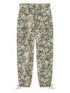 Ganni Womens Jadeite Tapestry Jacquard Wide-leg Woven Trousers