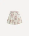 Ganni Women Floral Print Denim Miniskirt In White