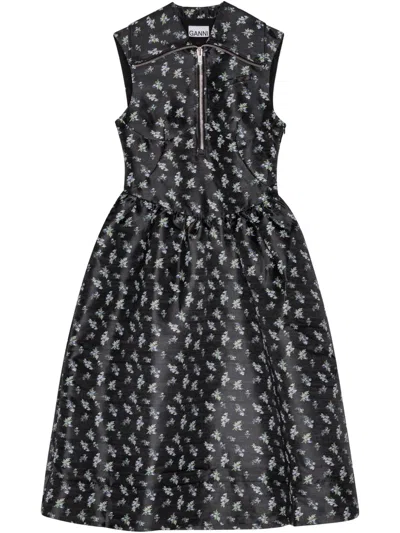 GANNI FLORAL-PRINT DRESS