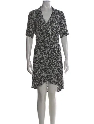Pre-owned Ganni Floral Print Knee-length Dress In Multi