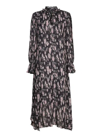 GANNI GANNI FLORAL PRINT MIDI DRESS