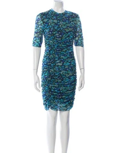 Pre-owned Ganni Floral Print Mini Dress In Multi