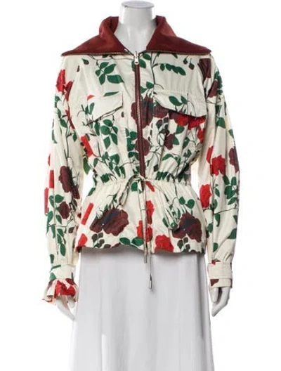 Pre-owned Ganni Floral Print Performance Jacket In Multi