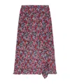 Ganni Floral-print Pleated Midi Skirt In Multicolor