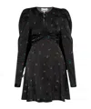 Ganni Floral Dress In Black