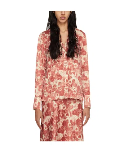 Ganni Floral-print Shirt In Multicolor