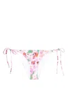 Ganni Recycled Printed String Bikini In Sugar Plum In 粉色