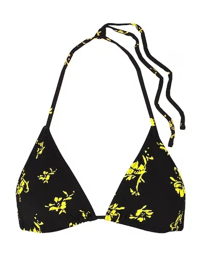 Ganni Floral Print Swimsuit In Black