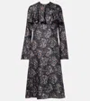 Ganni Floral-print Ruffled Dress In Multi