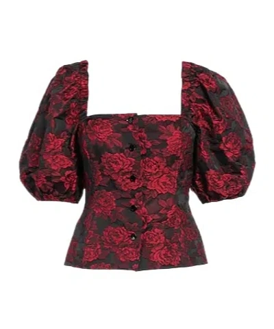 Ganni Floral Shirts  Blouses In Red