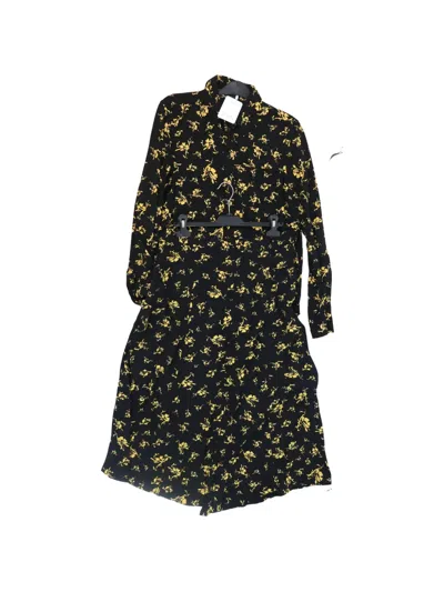 Pre-owned Ganni Floral-print Midi Skirt Set (set Of Two) In Black