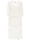 Ganni Woman Midi Dress Beige Size 2 Recycled Polyester In Multi