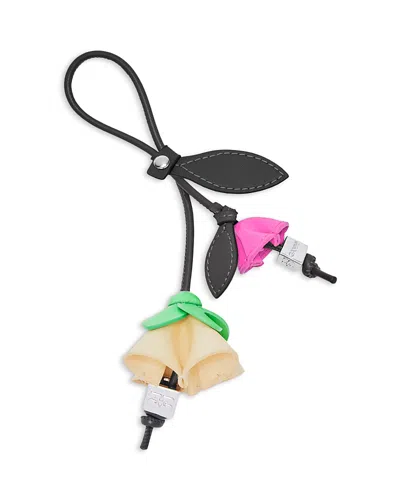 Ganni Flower Bag Charm In Multi