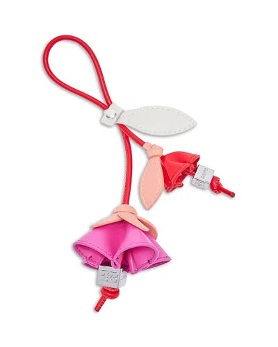 Ganni Flower Bag Charm In Pink