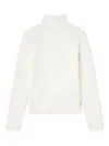 Ganni Flower Jacquard Mockneck Top In White