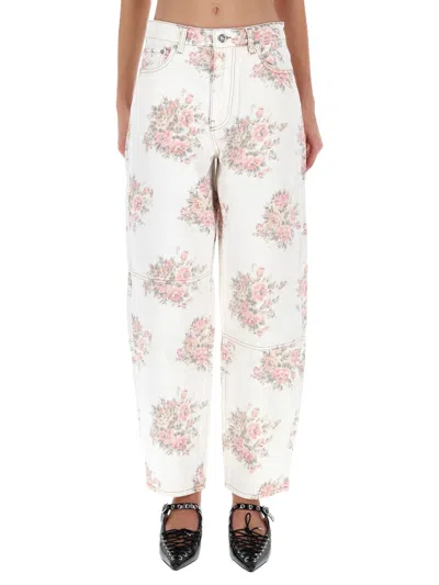 GANNI FLOWER JEANS