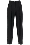 Ganni "flowy Trousers With Two Ple In Black
