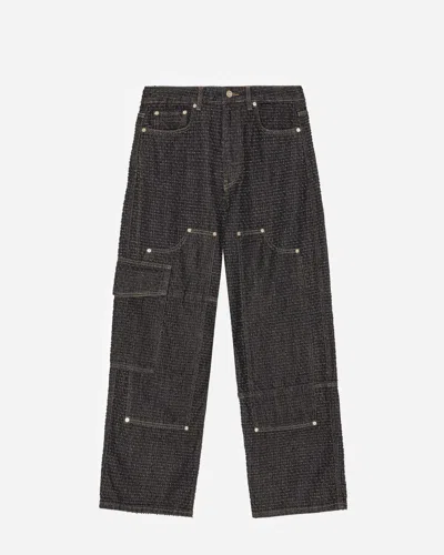 GANNI GANNI | FLUFFY DENIM CARPENTER JEANS BLACK | JEANS