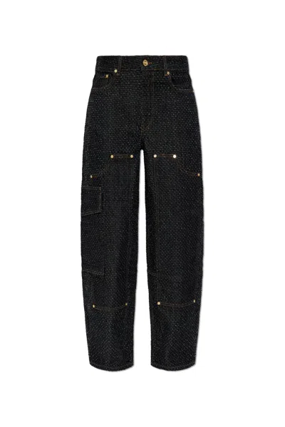 GANNI GANNI JEANS WITH DECORATIVE FINISH
