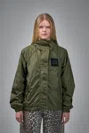 Ganni Flyweight Nylon Jacket Kalamata In Green