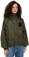 Ganni Flyweight Nylon Jacket Kalamata In Green
