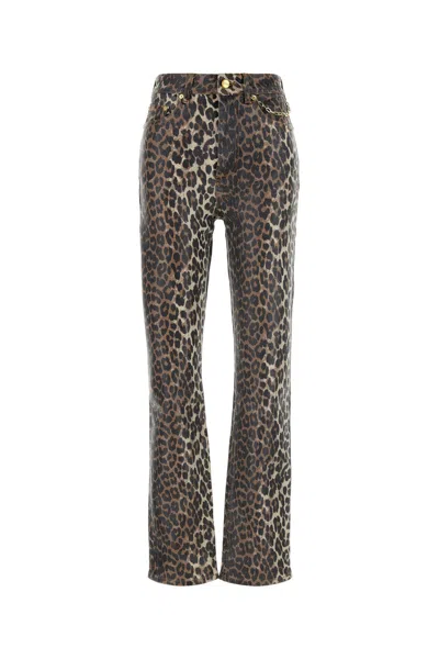 GANNI GANNI PRINTED STRETCH COTTON PANT