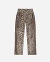 Ganni Leopard Print Barrel Jeans In Multi