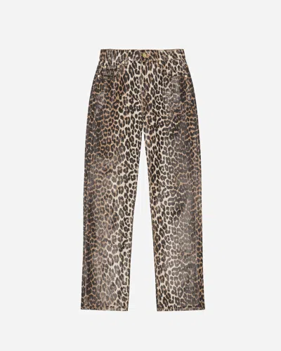 GANNI GANNI | FOIL PRINT DENIM CARRI CHAIN | JEANS