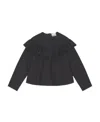 Ganni Frilly Blouse In Black