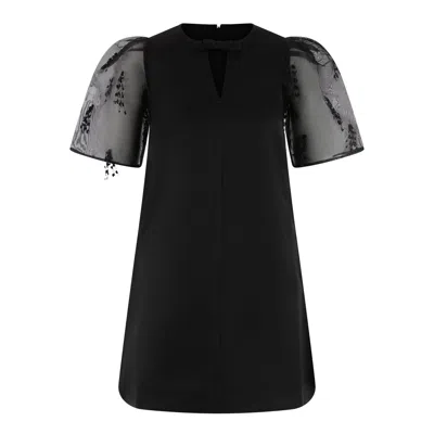 Ganni Woman Mini Dress Black Size 4 Recycled Polyester