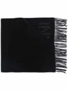 Ganni Recycled Wool-blend Fringe Scarf