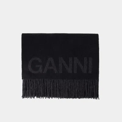 GANNI GANNI FRINGED SCARF