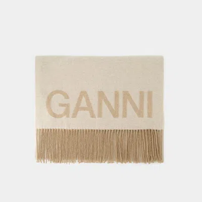 GANNI GANNI FRINGED SCARF