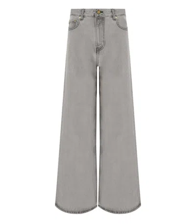 Ganni Future Grey Wide Leg Jeans