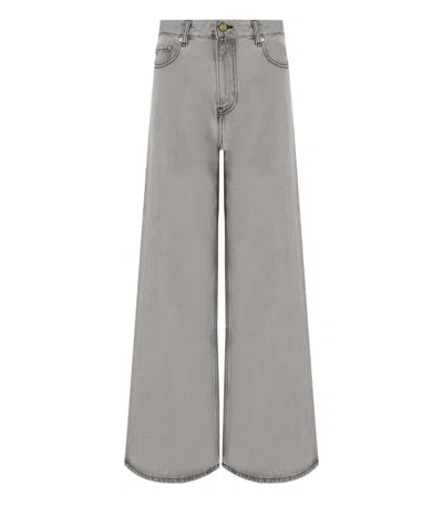Ganni Future Grey Wide Leg Jeans