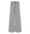 Ganni Future Grey Wide Leg Jeans In Grau