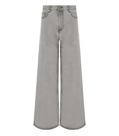 GANNI FUTURE GREY WIDE LEG JEANS