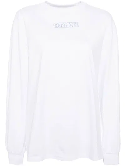 Ganni Future Heavy Cotton T-shirt In White