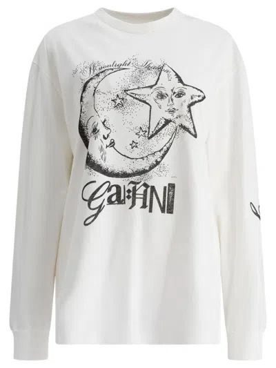 Ganni White Future Heavy Long Sleeve T-shirt