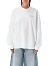 Ganni Future Heavy Jersey Palm T-shirt In Bright White