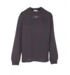 Ganni Future Heavy Jersey Long Sleeve T-shirt In Grey