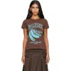 Ganni Future Jersey Baby Fit Banana In Brown