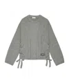 Ganni Gray Future Mixed Wool Oversized Sweater In Gray