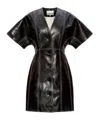 Ganni Future Oleatex Fitted Minidress In Black