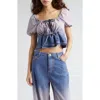 Ganni Future Denim Blouse In Bleach