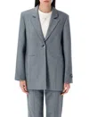 Ganni Future Melange Twill Suiting Blazer