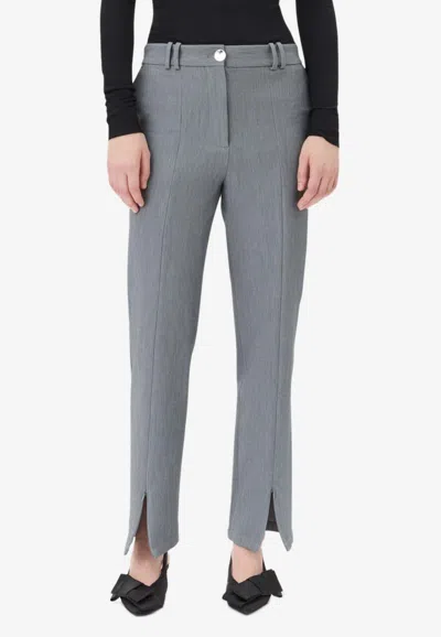Ganni Future Tailored Pants In Gray